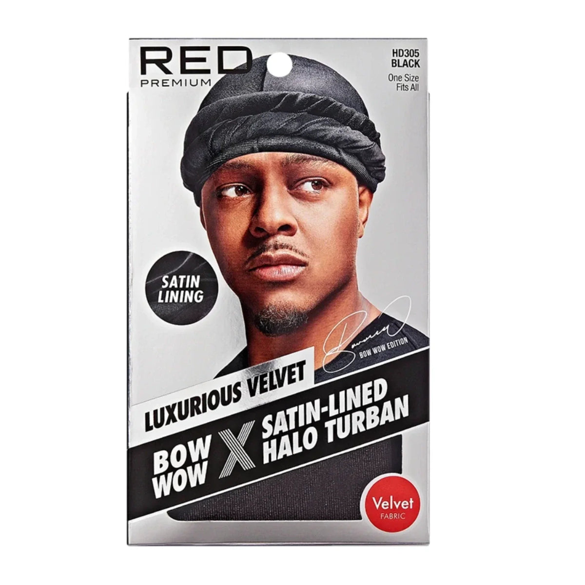 Red by Kiss Bow Wow Premium Satin-Lined Men's Turban - Assorted Styles
