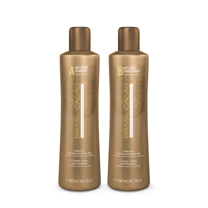Brasil Cacau Smoothing Anti Frizz Shampoo And Conditioner Duo Pack - 300ml