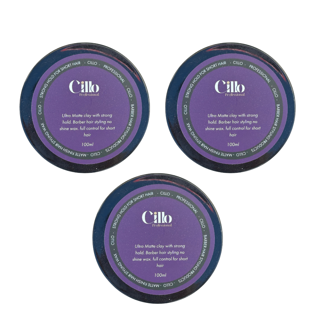 3x Cillo Night Owl Matte Styling Hair Style Wax Value Pack - 100ml