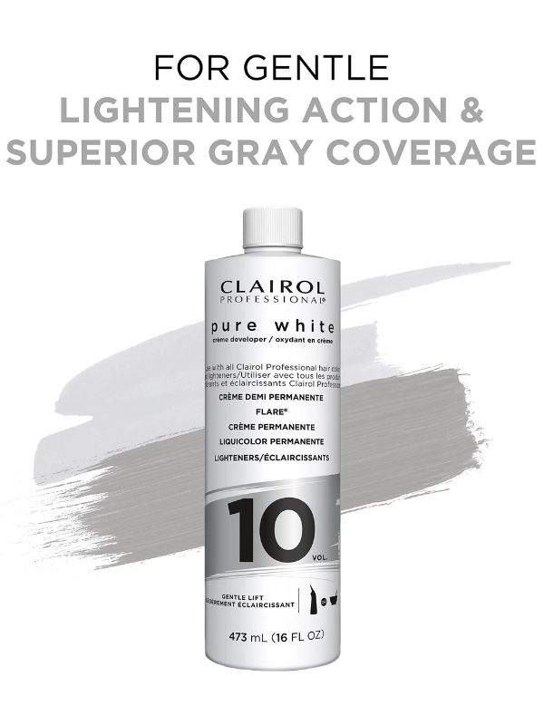 Clairol Professional Pure White Creme Developer 16 oz / 473 ml - 10 Volume