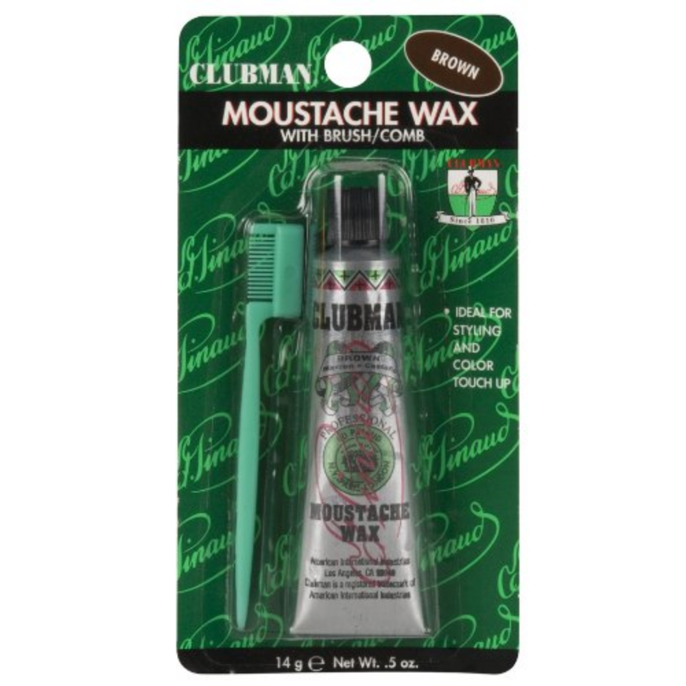 Clubman Moustache Wax 14 gr, Brown