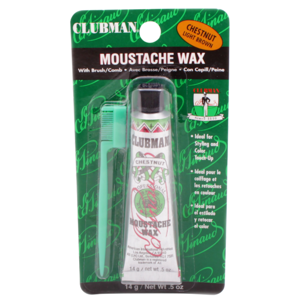 Clubman Moustache Wax 14 gr, Light Brown