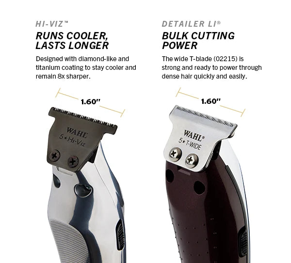 Wahl Detailer Double Wide Trimmer Blades Set Original
