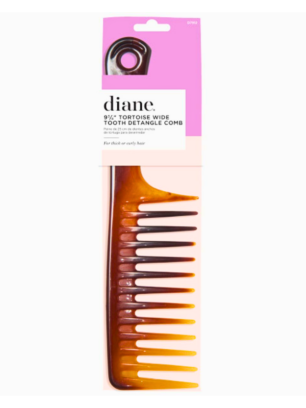 Diane Tortoise Wide Tooth Detangle Comb 9-3/4" #D7912