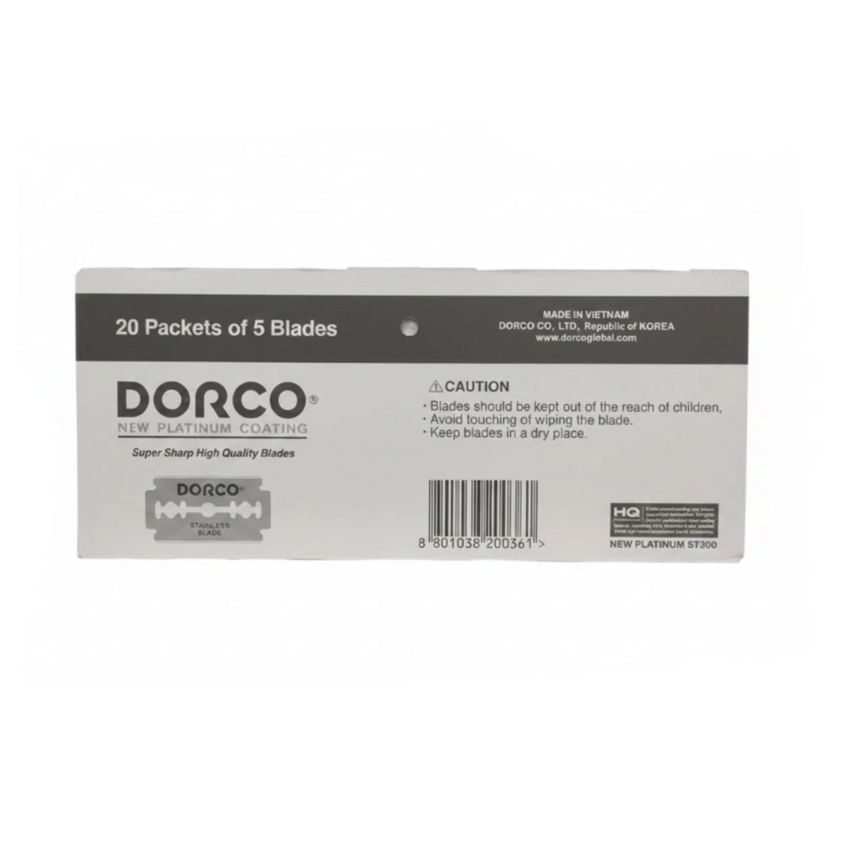 Dorco Razors Double Edge Blades Blue 100 CT