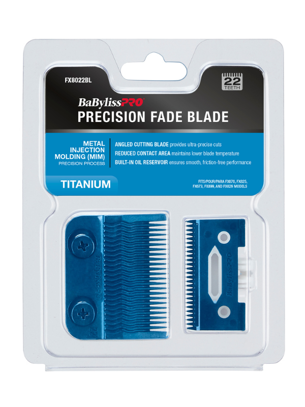 BaBylissPRO MIM Ultra-Thin Blue Clipper Blade #FX8022BL