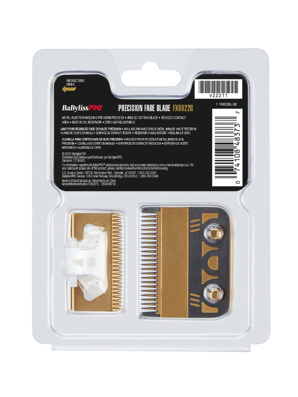 BaBylissPRO Gold Titanium MIM Precision Fade Clipper Blade #FX8022G