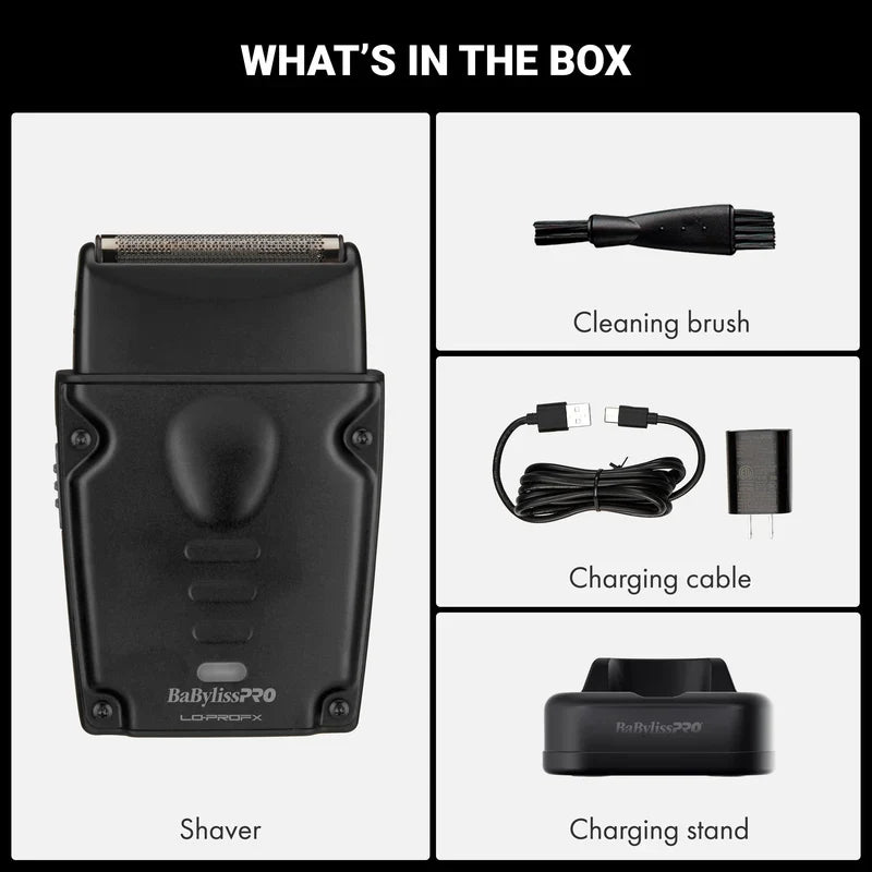 BaBylissPRO® LO-PROFX Compact High-Performance Single-Foil Shaver (Black)