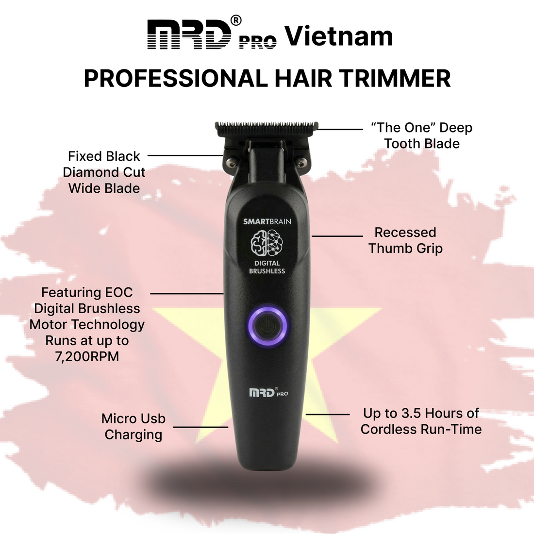 MRD SmartBrain Precision Trimmer – Black