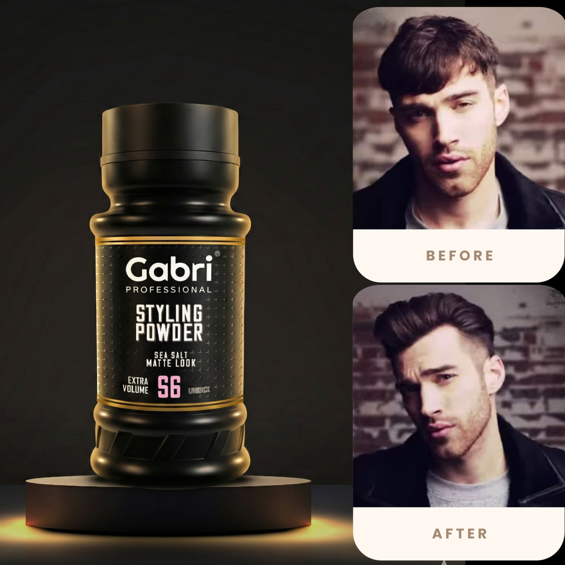 Gabri Professional - Hair Styling Powder Sea Salt Matte Look S6 Extra Volume 21g