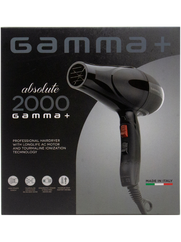 Gamma+ Absolute 2000 Hair Dryer – High Heat & Fastest Drying