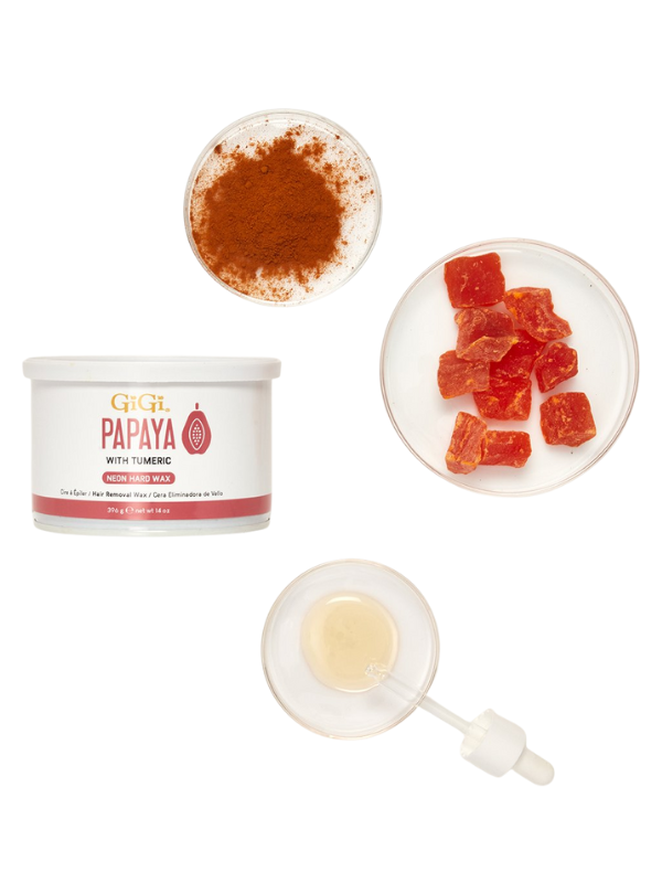 GiGi Neon Hard Wax Papaya 14oz #43389