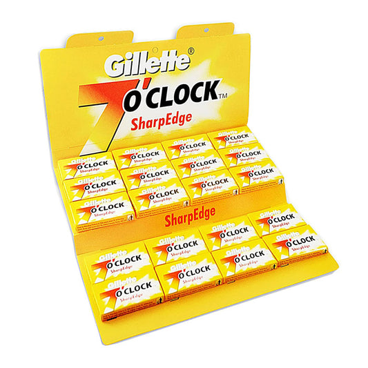 100 Razor Blades Gillette 7 O clock Yellow