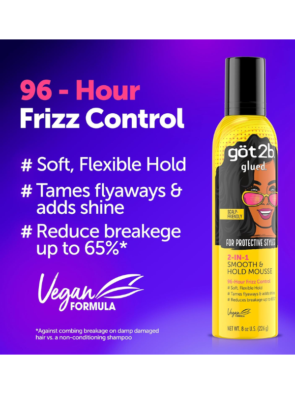 Got2b Glued Smooth & Hold Hair Mousse 8oz