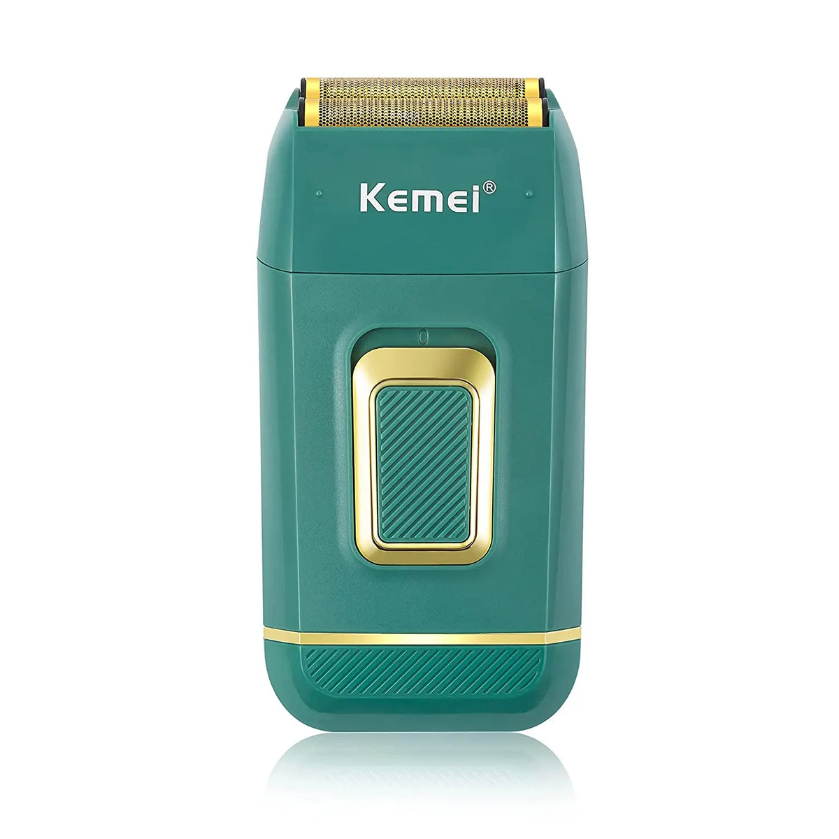 Kemei Professional Green Electric Razor Bald Head Foil Shaver Cordless Rechargeable Close Shaving Precision Cutting Waterproof