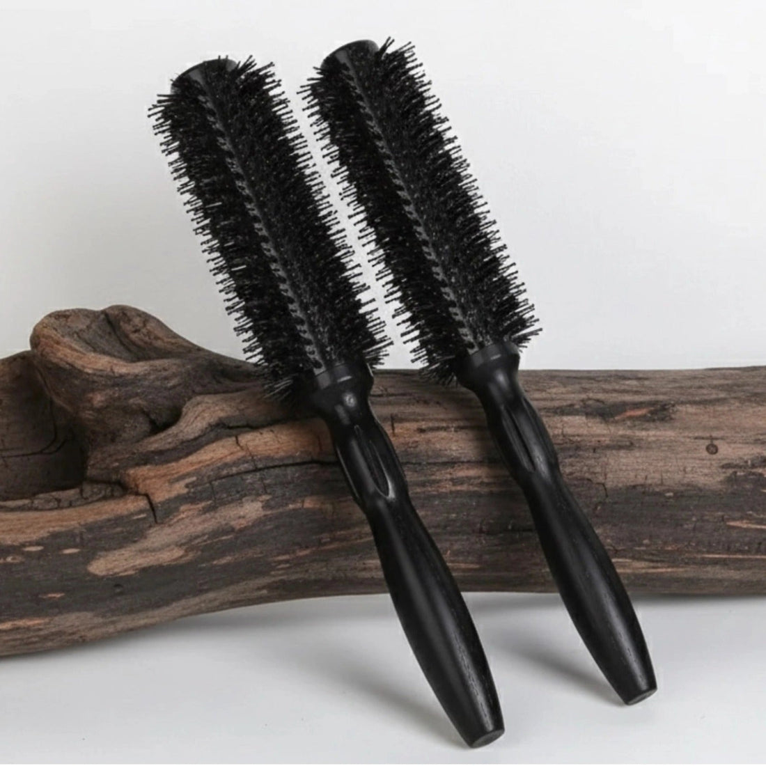 Wooden Round Hair Brush – Heat-Resistant Nylon Bristles Size 10, 12, 14