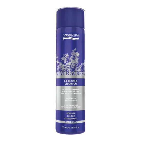 Natural Look Silver Screen Ice Blonde Shampoo 375ML/1L (Choose Your Size)