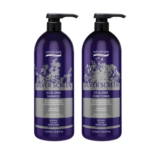 Natural Look Ice Blonde Shampoo & Conditioner 1 L for Blonde Hair
