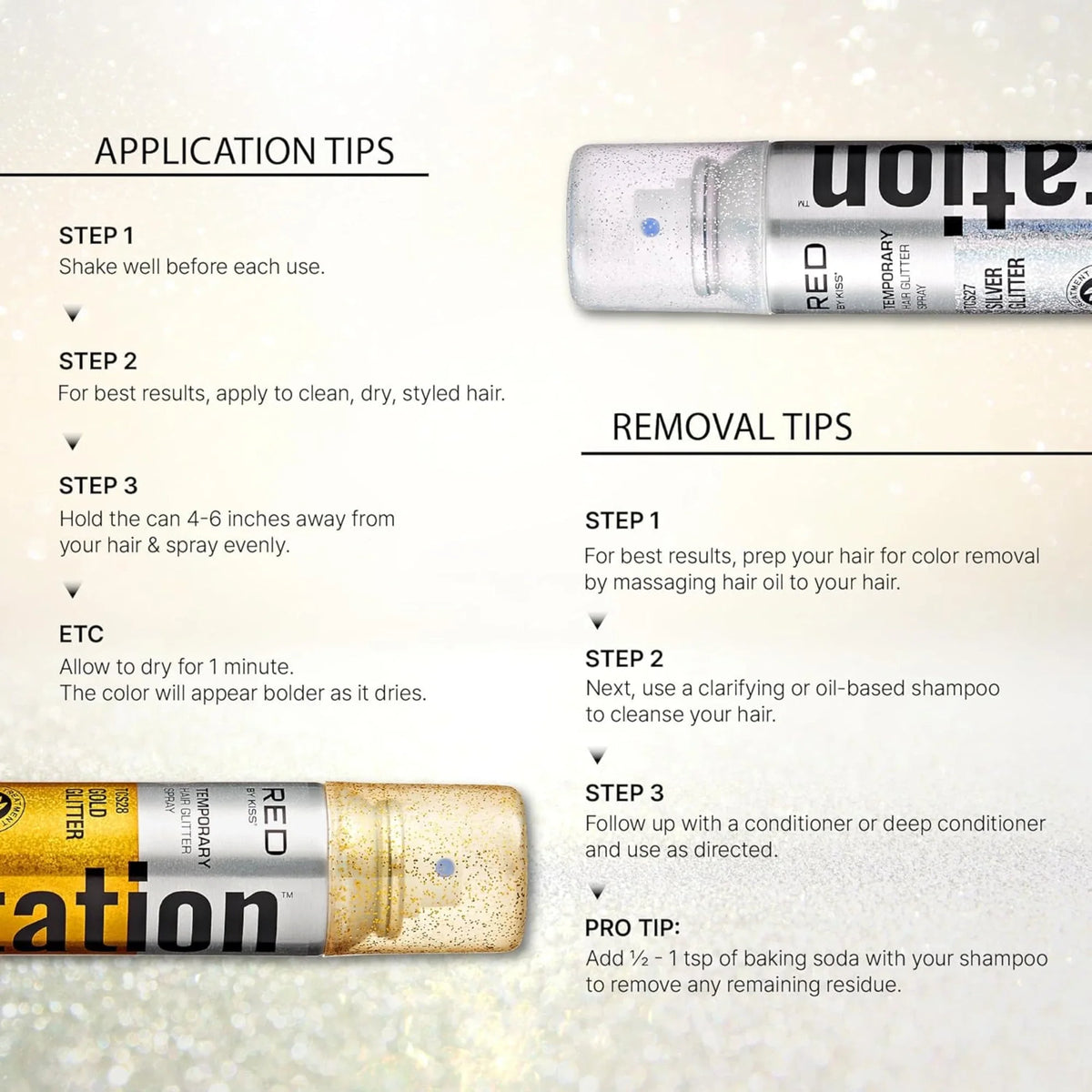 KISS Tintation Temporary Hair Glitter Spray