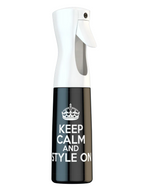 Stylist Sprayers "Keep Calm" Black Mist Spray Bottle