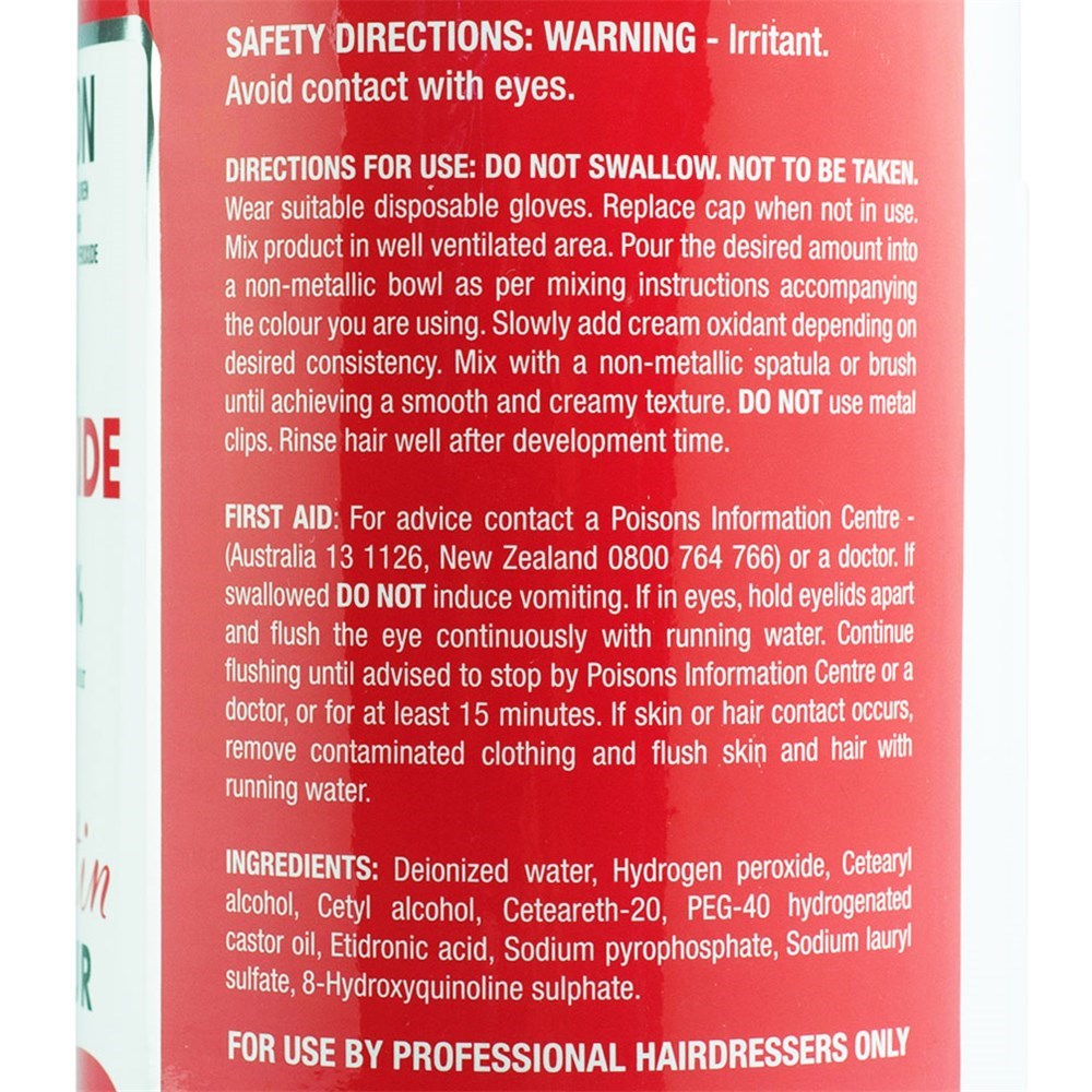Keratin Colour Hair Peroxide 40 Volume 1000ml