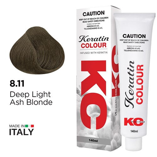 Keratin Colour Permanent Colour 8.11 Deep Light Ash Blonde