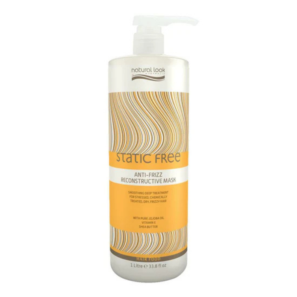 Natural Look Static Free Anti-Frizz Shampoo&Conditioner&Reconstructive Mask 1L&Smooth Operator 500 ML&Argan Oil Hair Treatment 120ML&Shine Serum 50ML
