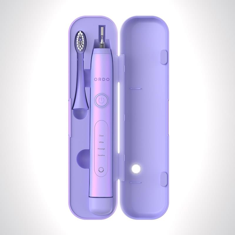 ORDO Sonic+ Toothbrush and Charging Travel Case Pearl Violet