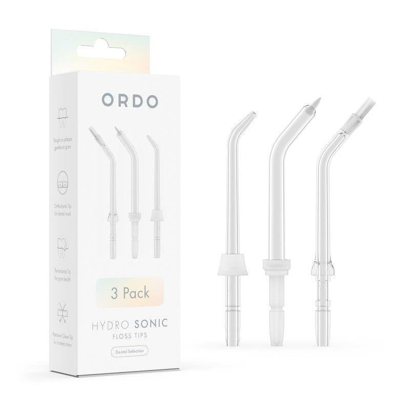ORDO Hydro Sonic Water Flosser and 3 Floss Tips Bundle Rose Gold