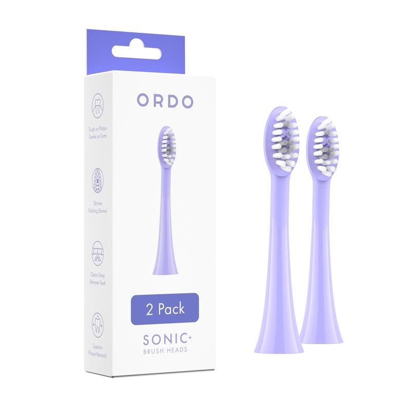 ORDO Sonic+ Toothbrush and 2 Brush Heads Bundle Pearl Violet