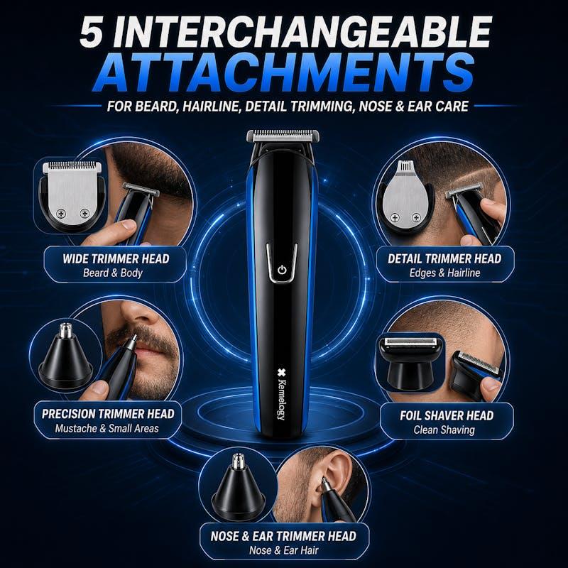 Remology 5 in 1 Rechargeable Grooming Kit