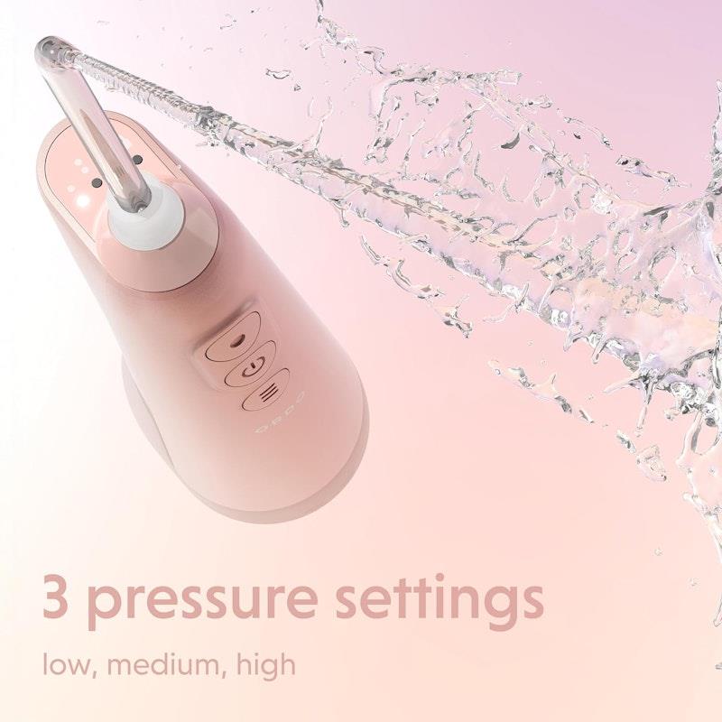 ORDO Hydro Sonic Water Flosser and 3 Floss Tips Bundle Rose Gold
