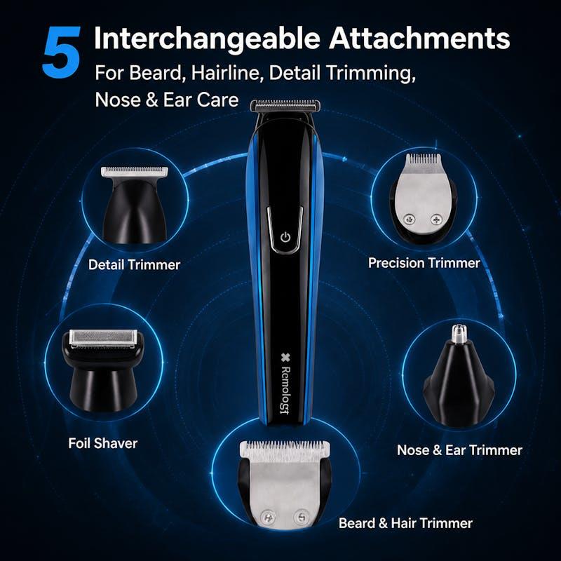 Remology 5 in 1 Rechargeable Grooming Kit