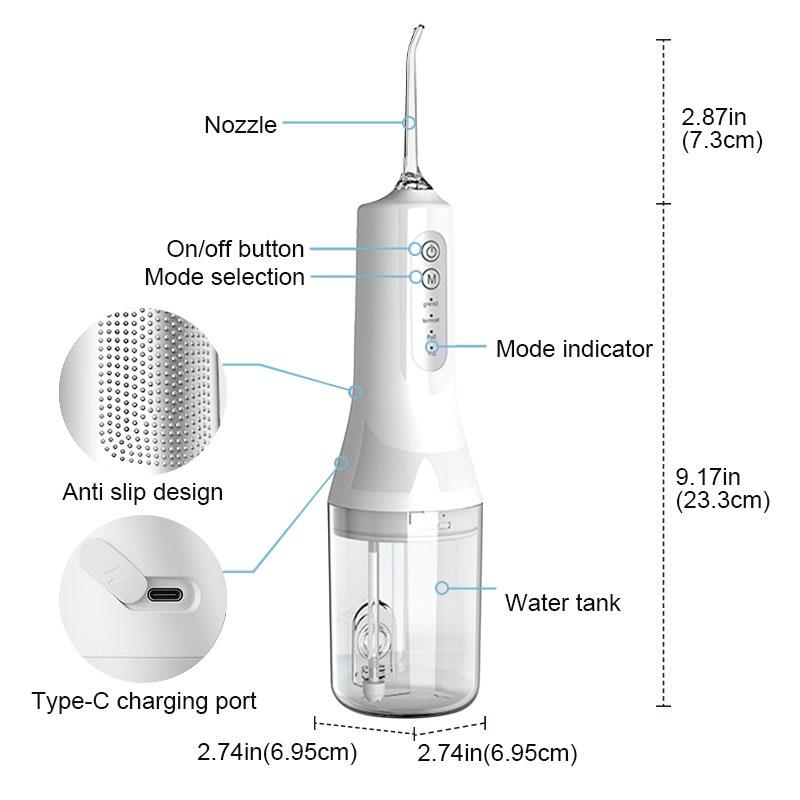 Eevee Electric Toothbrush and Water Flosser Combo Pack White
