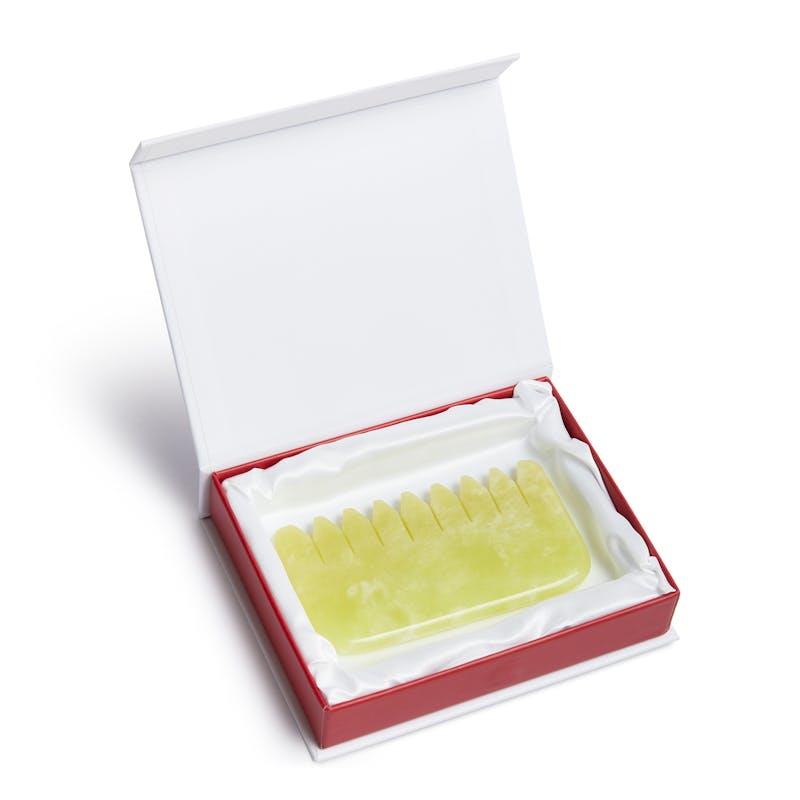 White Lotus Beauty Genuine Jade Crystal Comb
