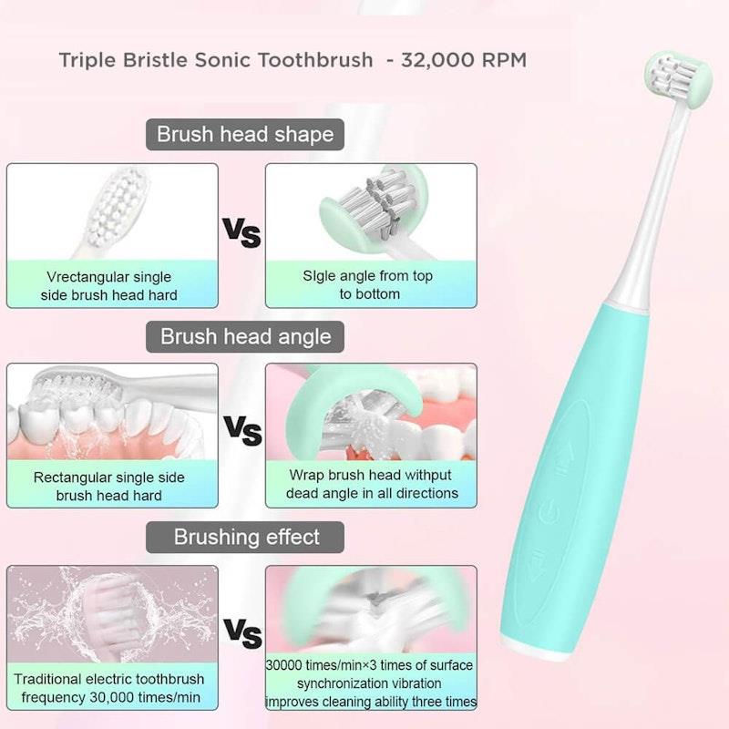 Caremax Rechargeable Triple Bristle Sonic Toothbrush