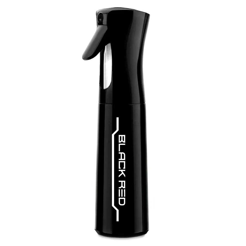 Black Red Continuous Mist Spray Bottle 300ml