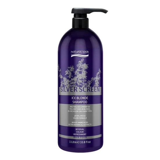 Natural Look Silver Screen Ice Blonde Shampoo 1 Ltr - Quality wash, professional