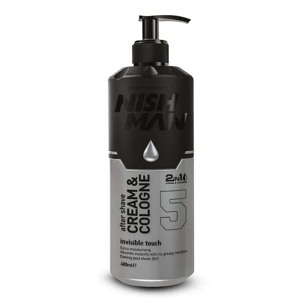 Nish Man After Shave CREAM Cologne Invisible Touch (5) 400ml