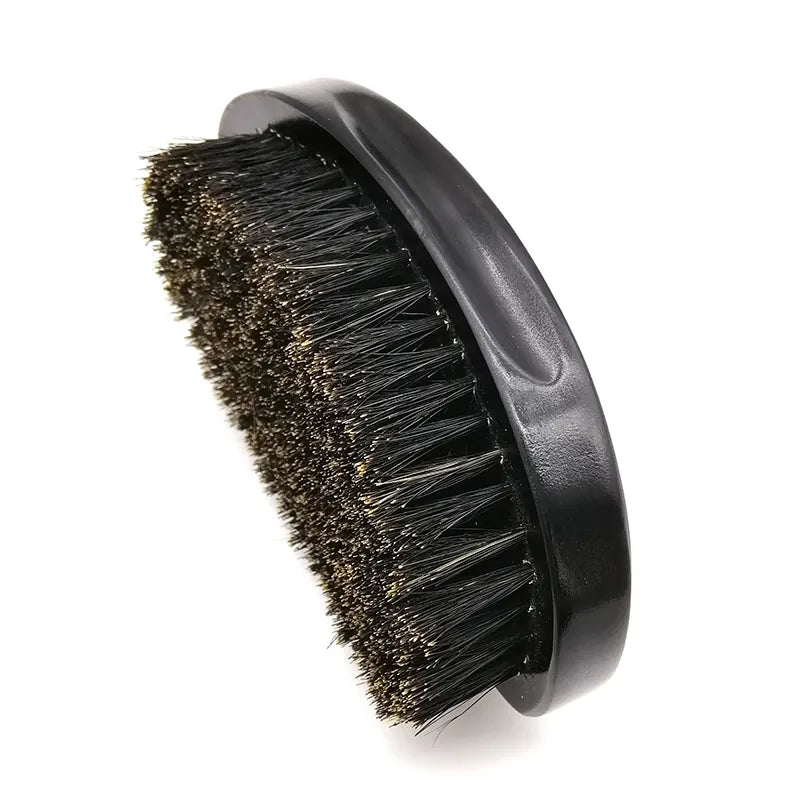 Oval Shaped Beard Styling Brush Black