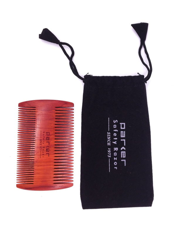 Parker Rosewood Double-Sided Beard Comb #BRDCMB2