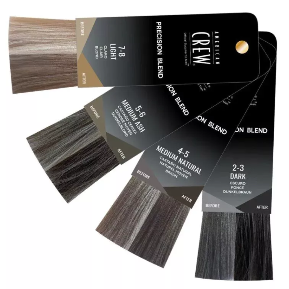 American Crew Precision Blend Dark Hair Color 2-3 - 3x40ml with Developer 15VOL - Bundle