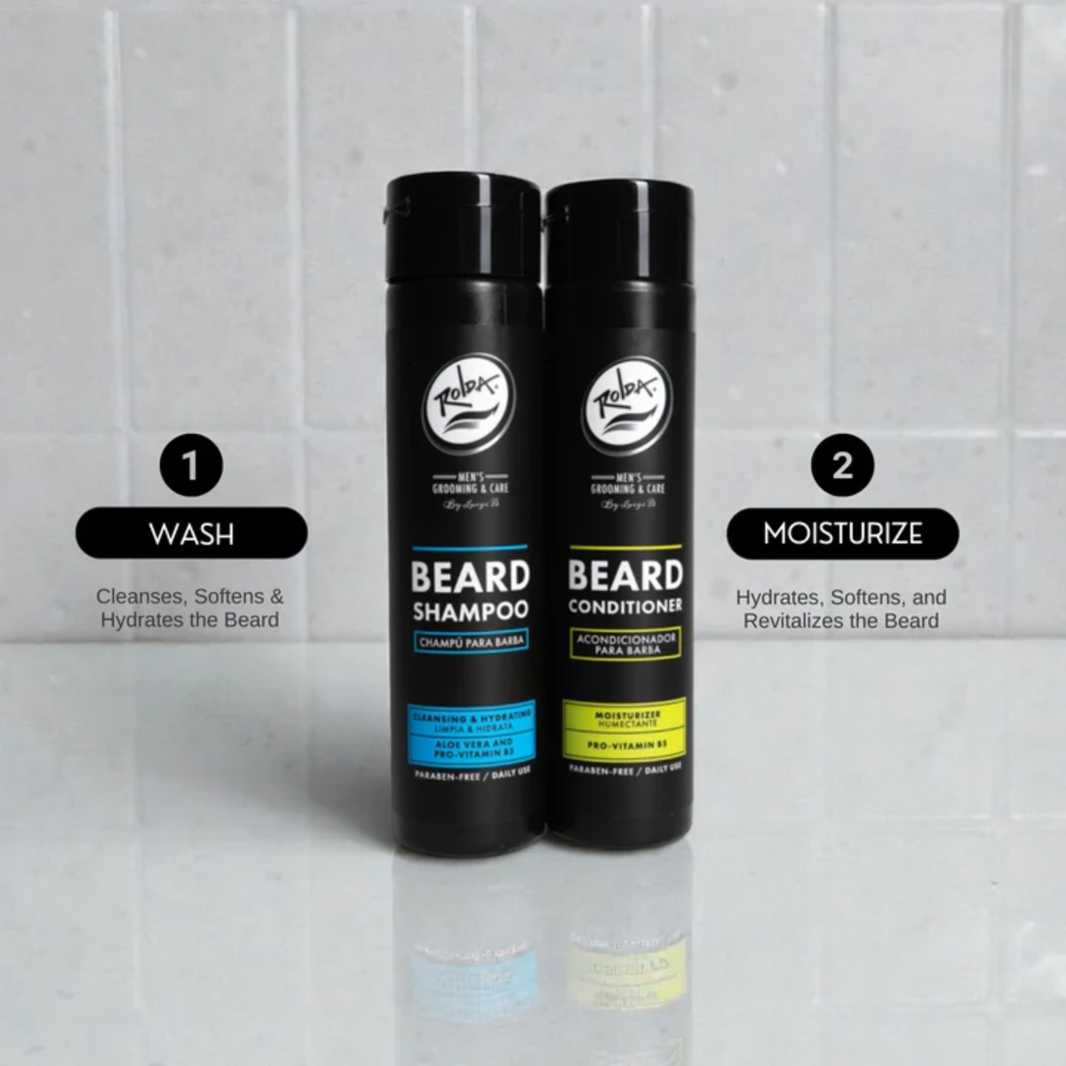 Rolda Beard Shampoo & Conditioner Care Kit