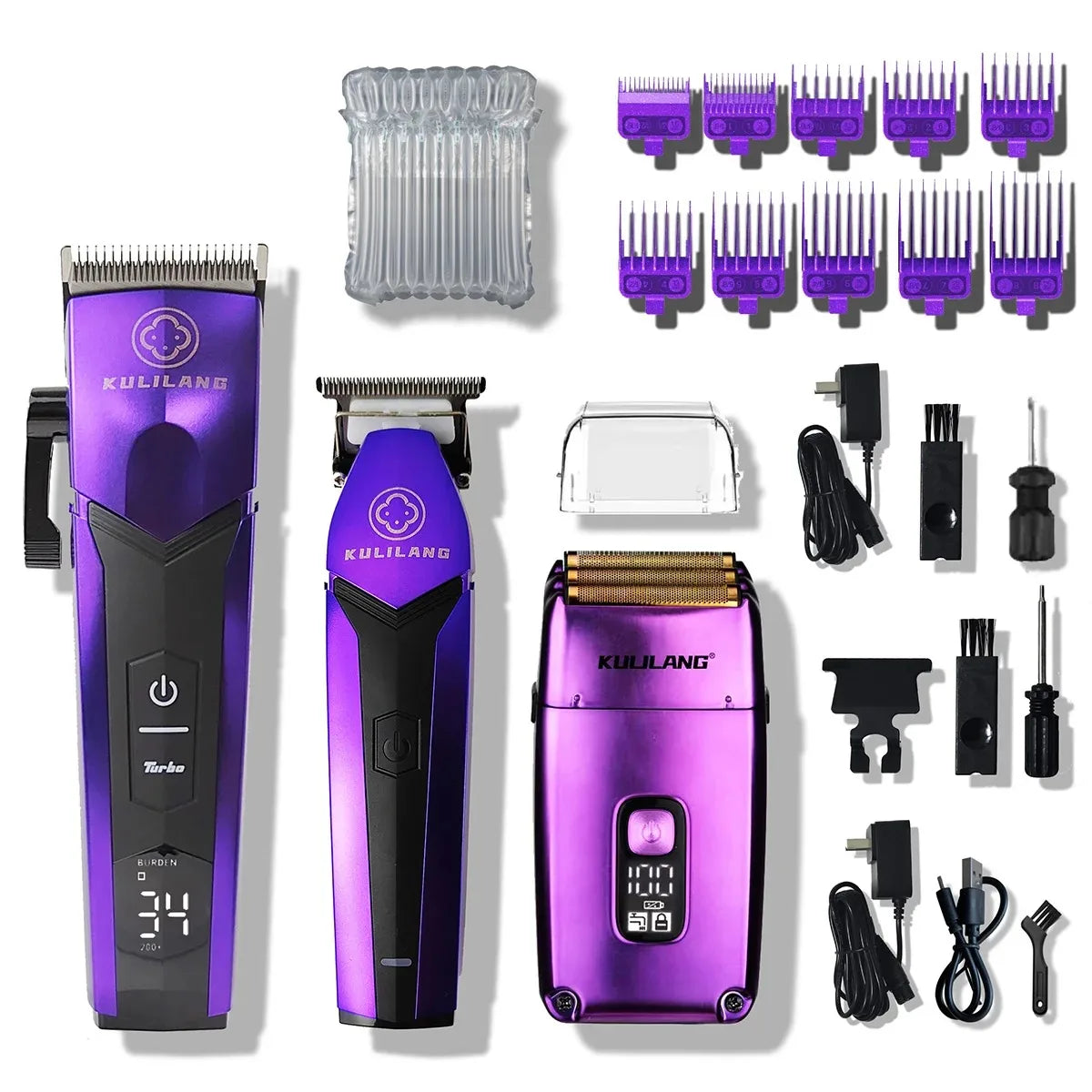 Kulilang R77F Professional Cordless Hair Clipper, 7200 RPM Fade Blade