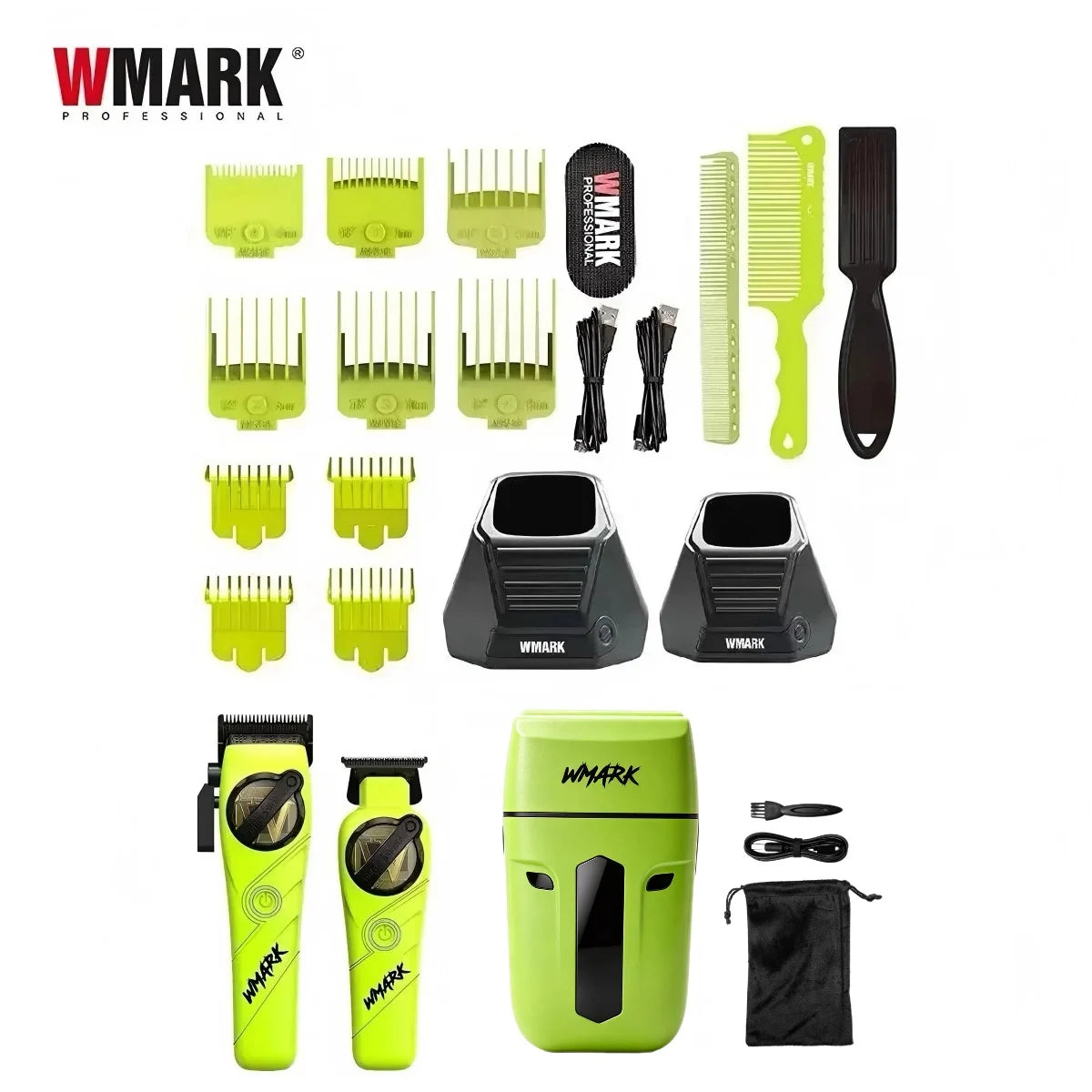 WMARK NG-8613 kit green with NG-984A shaver