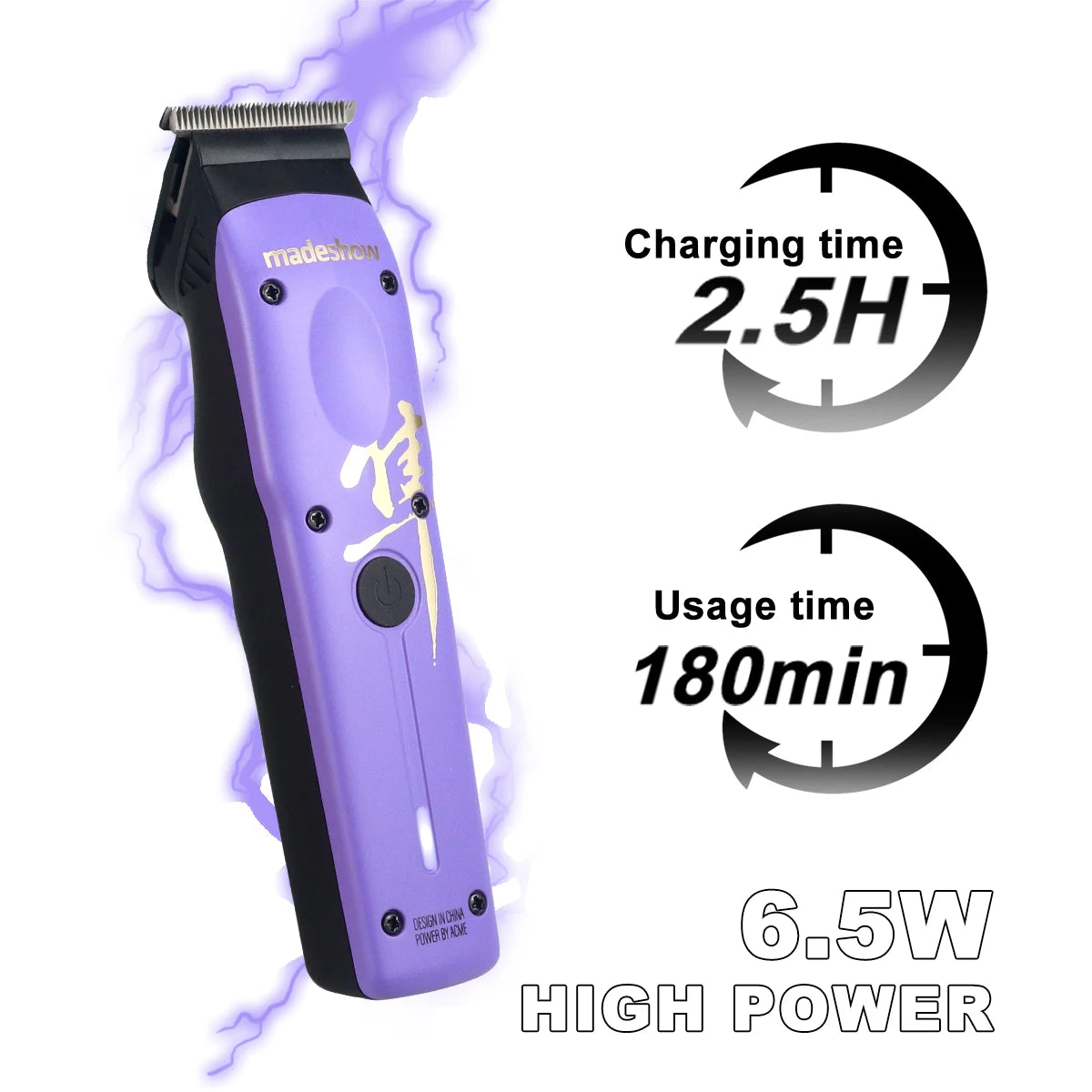 Madeshow M16 Professional Hair Trimmer, DLC Zero Gap Blade 6500 RPM