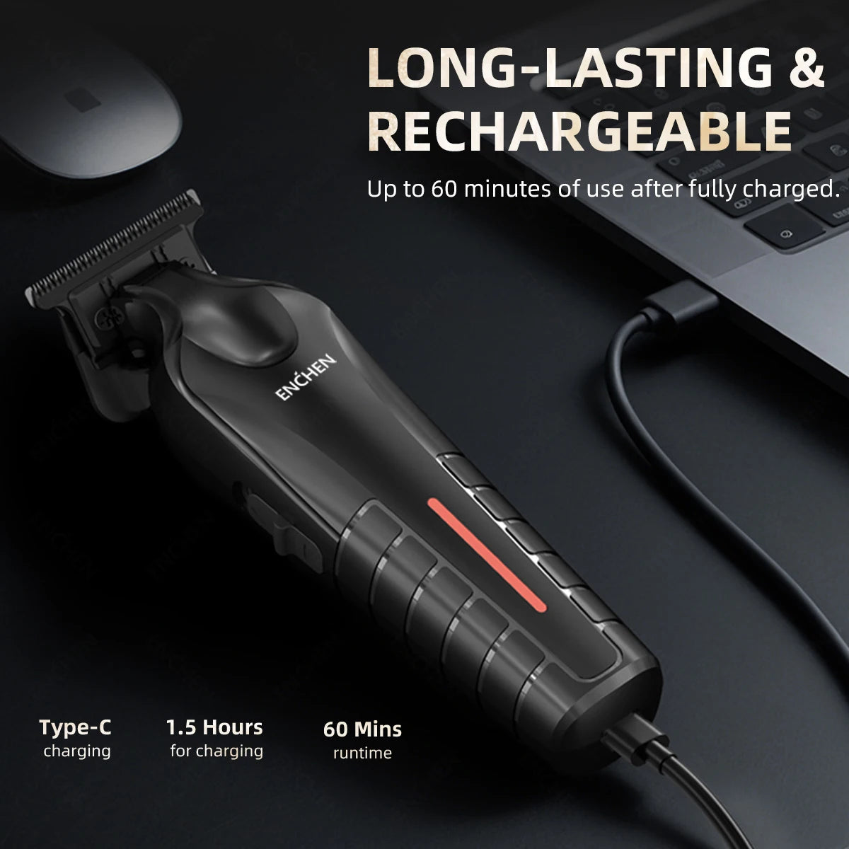 Enchen Sharp 6 Zero Gap T-Blade Trimmer, 5000 RPM
