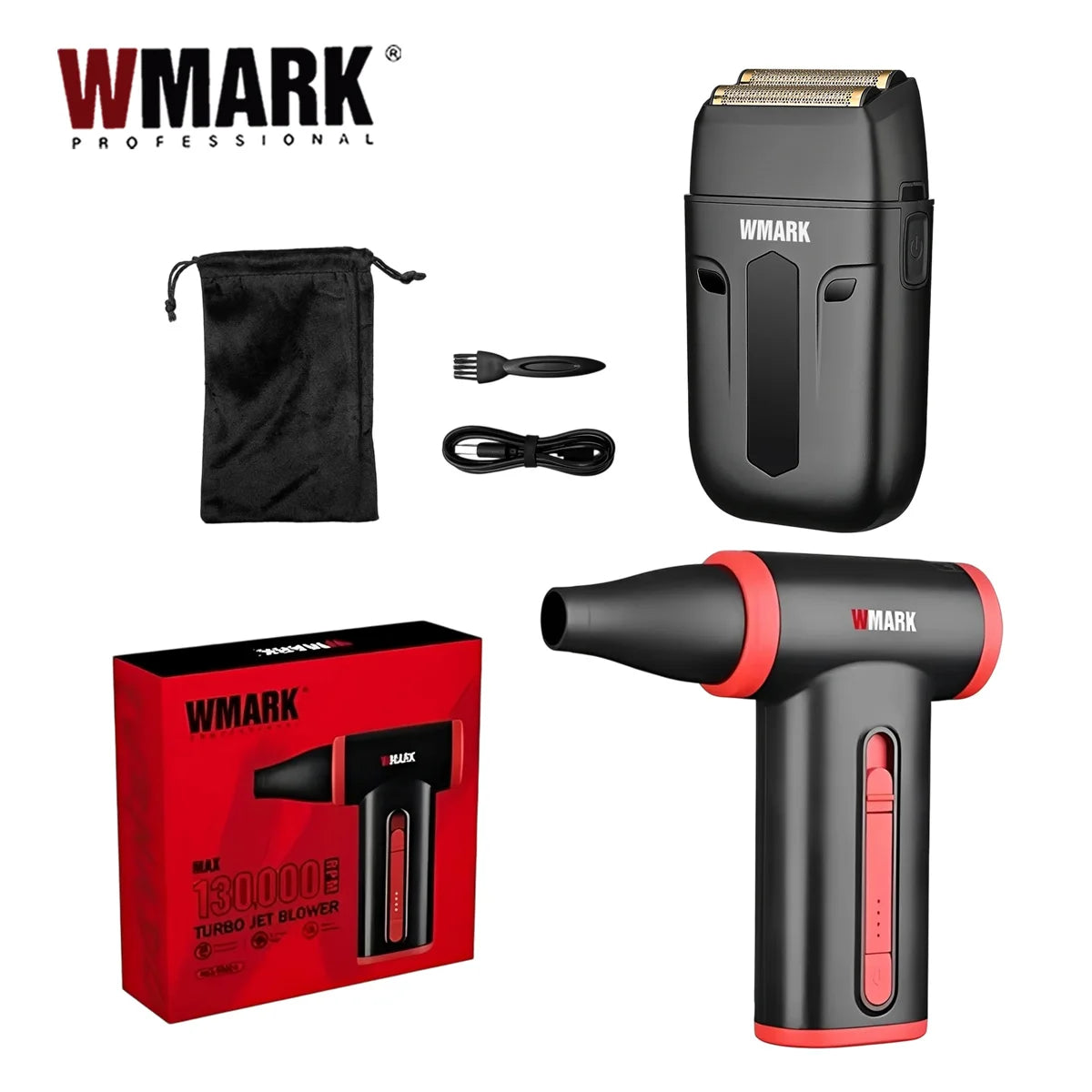 WMARK NG-TB001 black with NG-984 shaver