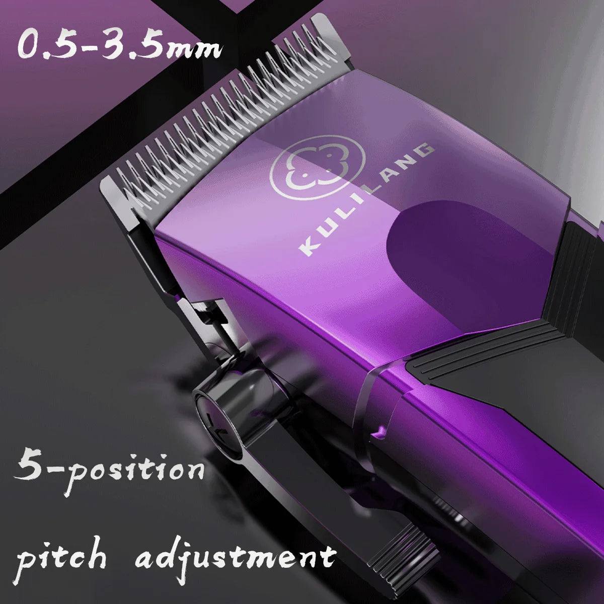 Kulilang R77F Professional Cordless Hair Clipper, 7200 RPM Fade Blade