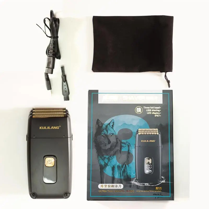 Kulilang R11 Triple Head Foil Shaver, USB Rechargeable